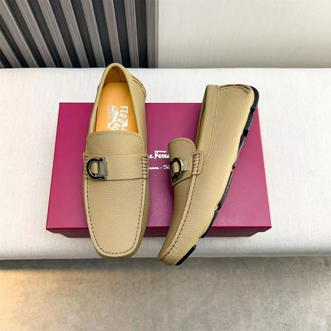Salvatore Ferragamo Leather Shoes For Men HighQuality 5563