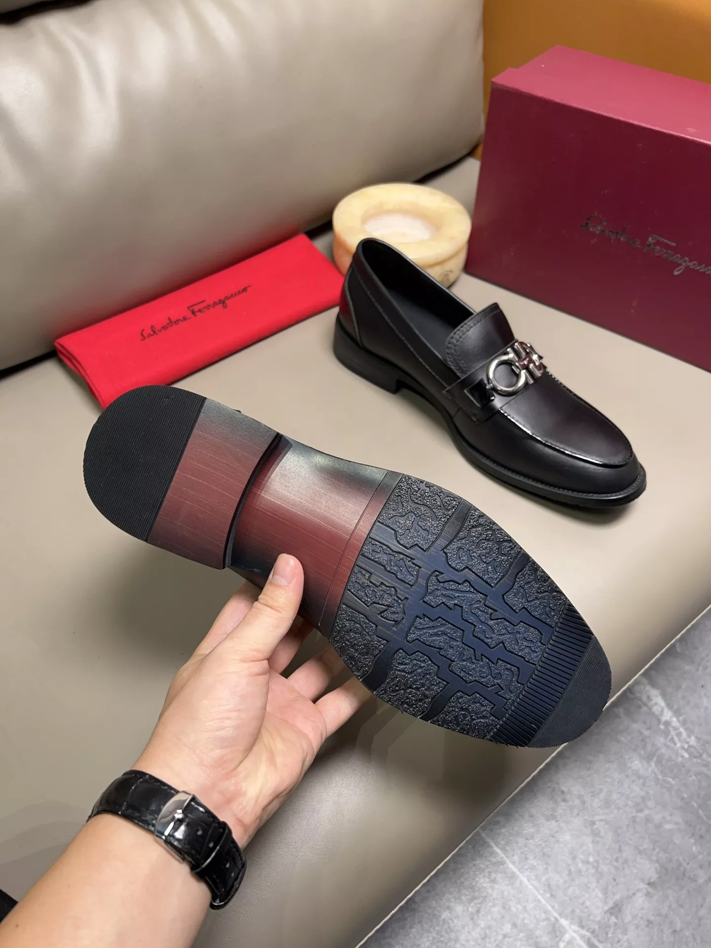 Salvatore Ferragamo Leather Shoes For Men Modern 152