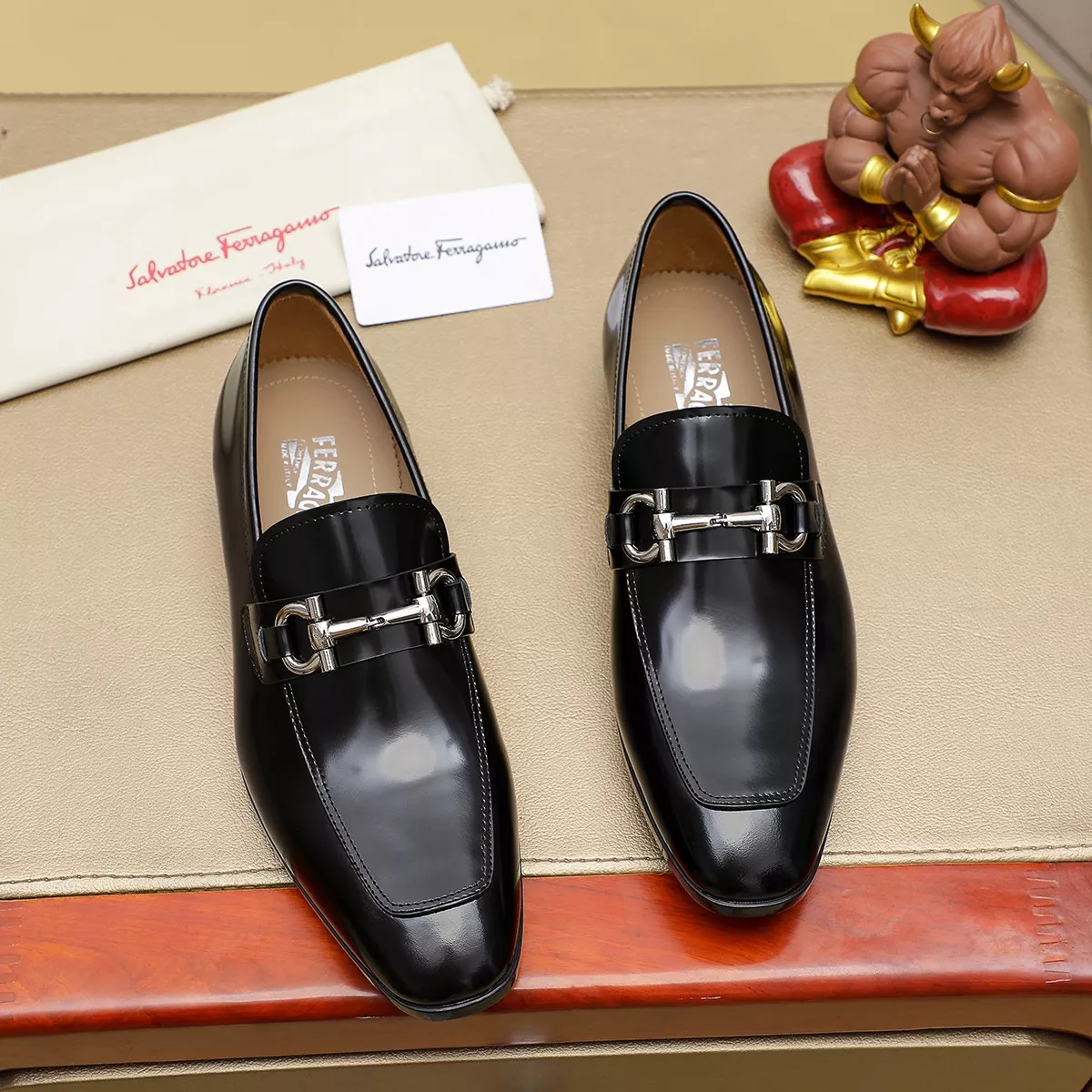 Salvatore Ferragamo Leather Shoes For Men Modern 4176