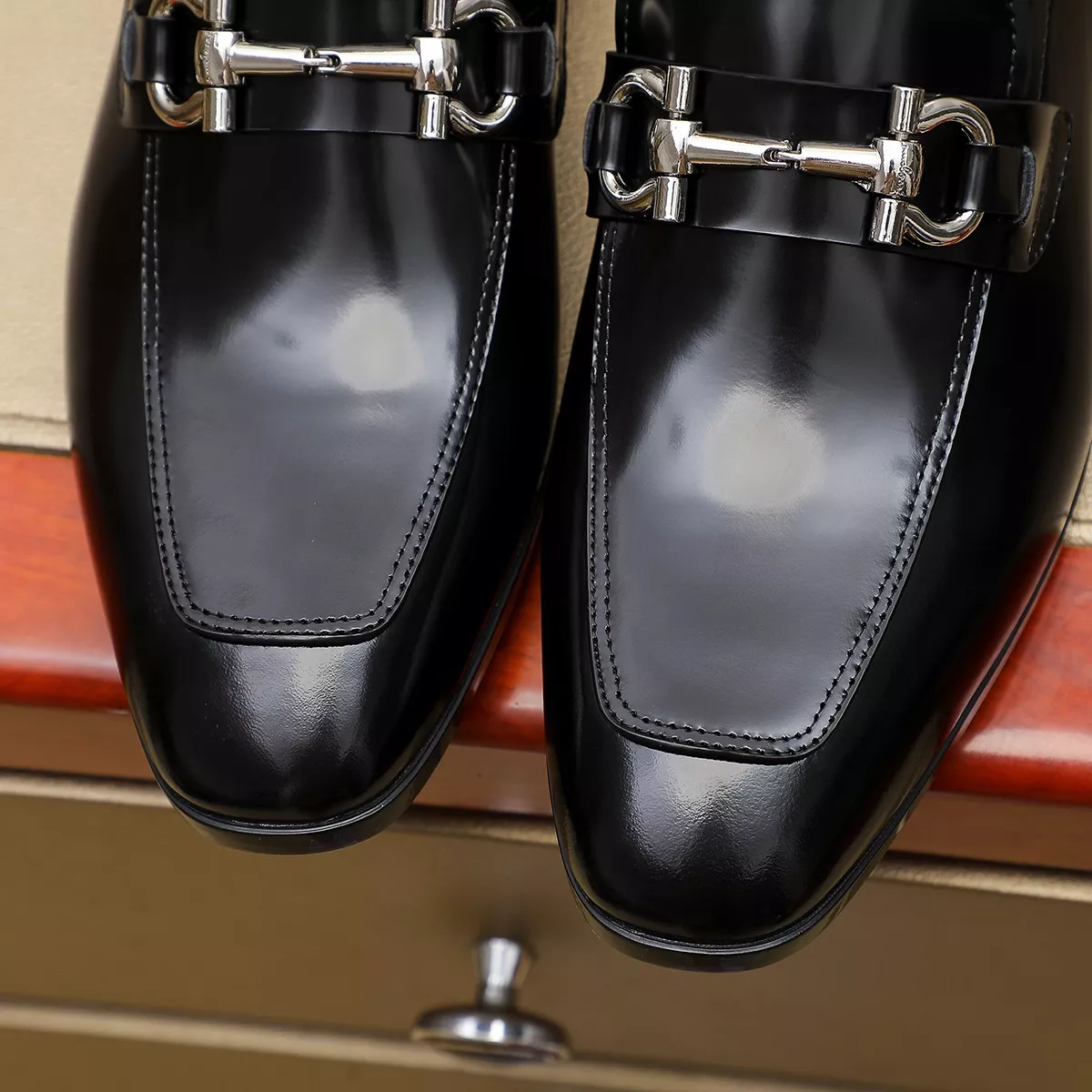 Salvatore Ferragamo Leather Shoes For Men Modern 4176