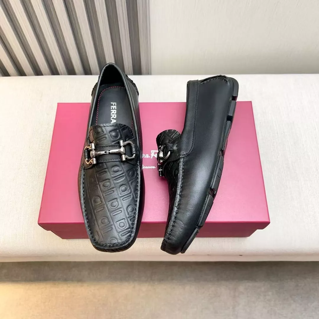Salvatore Ferragamo Leather Shoes For Men NewStyle 338