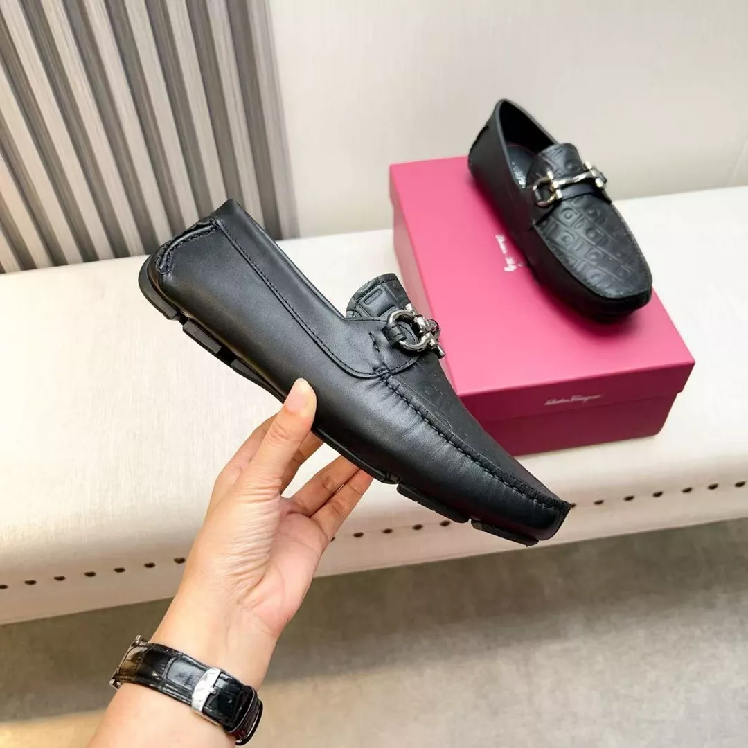 Salvatore Ferragamo Leather Shoes For Men NewStyle 338