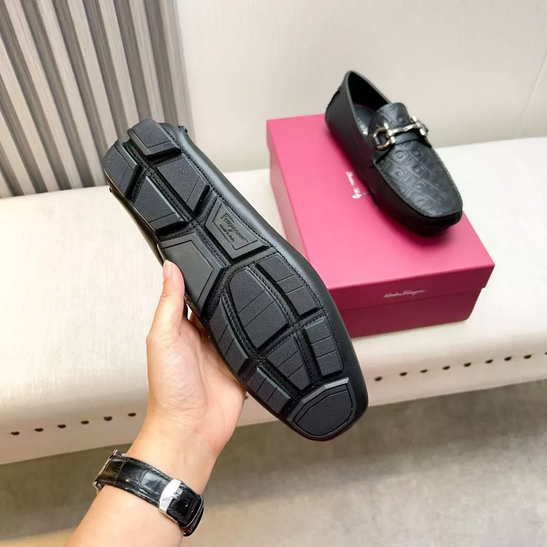 Salvatore Ferragamo Leather Shoes For Men NewStyle 338