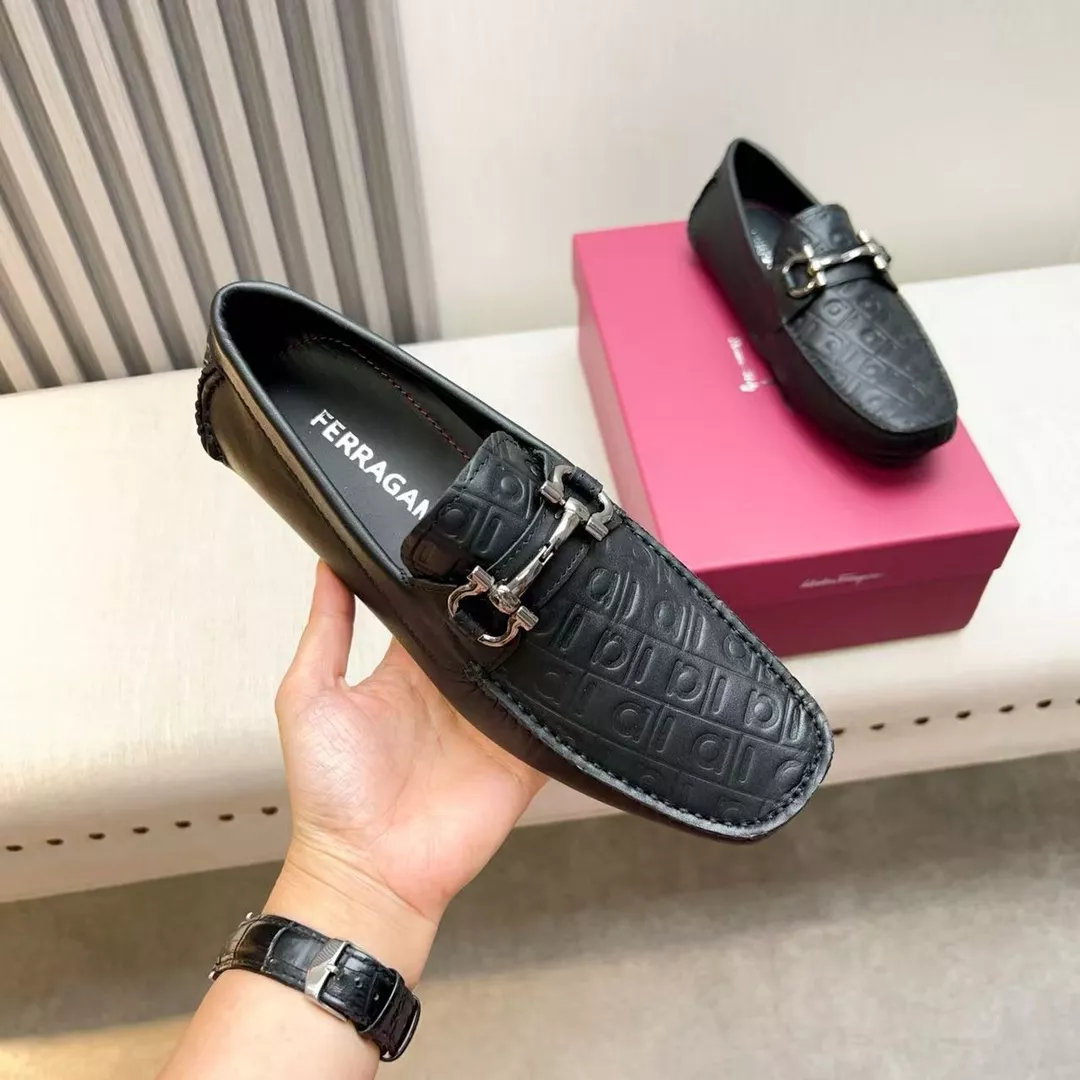 Salvatore Ferragamo Leather Shoes For Men NewStyle 338