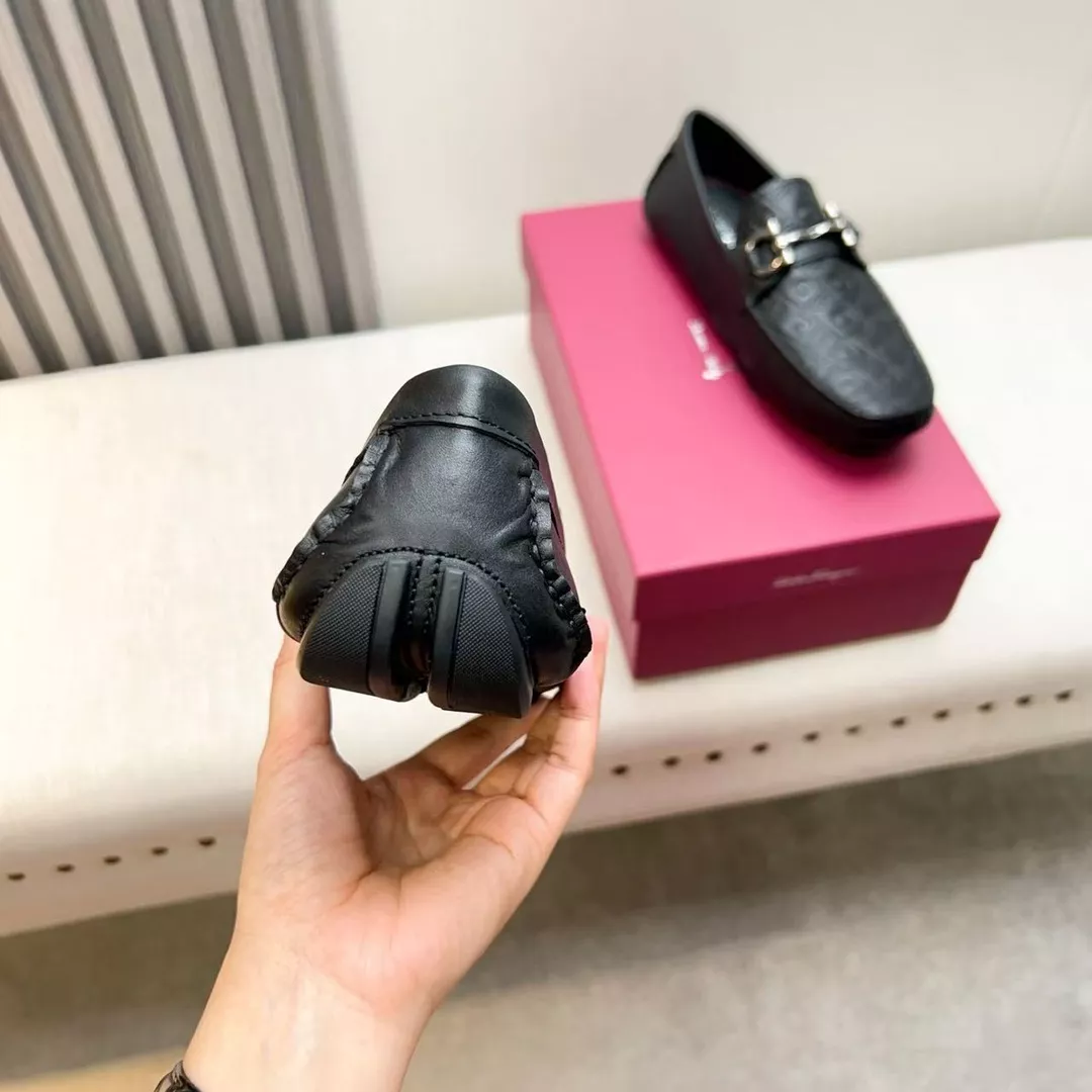 Salvatore Ferragamo Leather Shoes For Men NewStyle 338