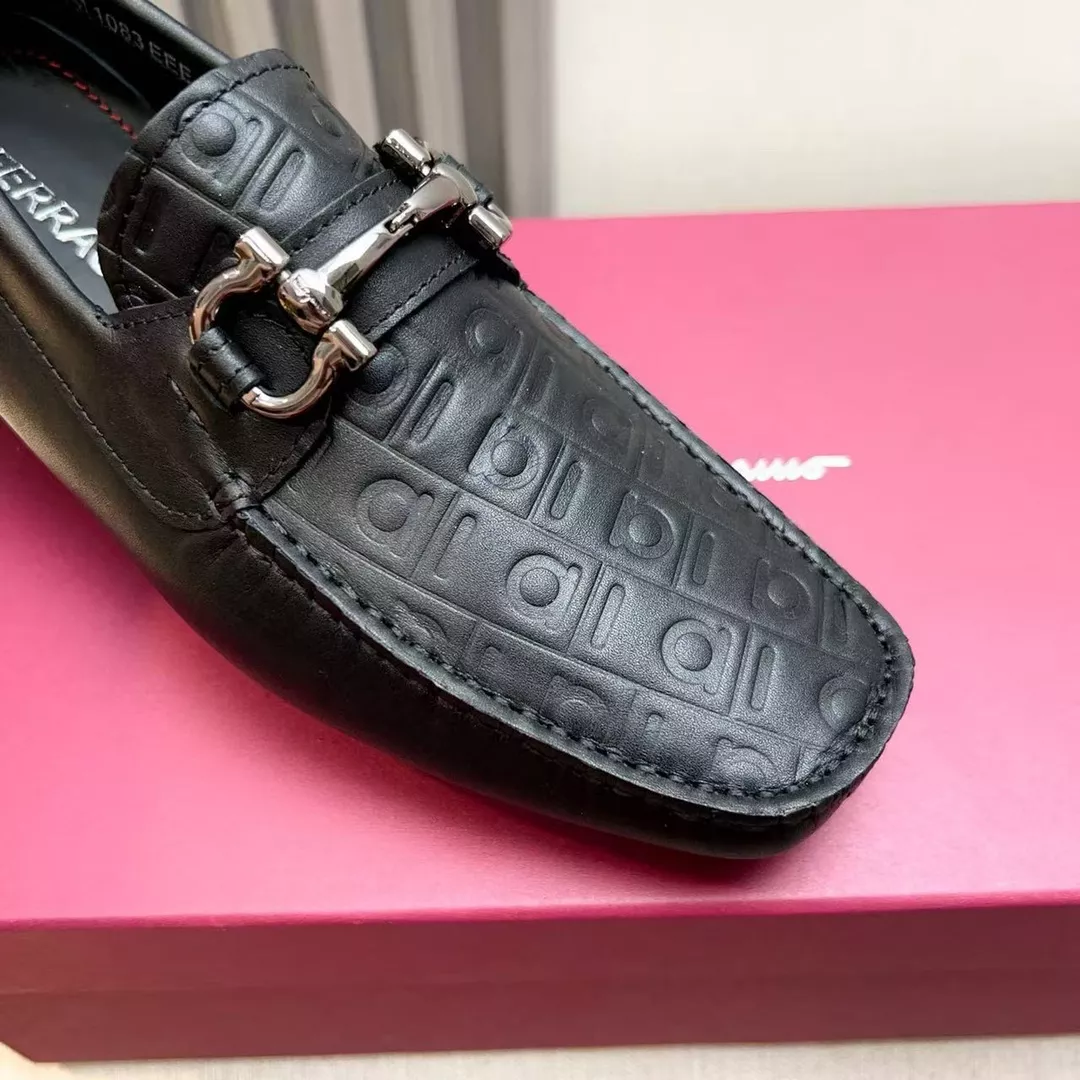 Salvatore Ferragamo Leather Shoes For Men NewStyle 338