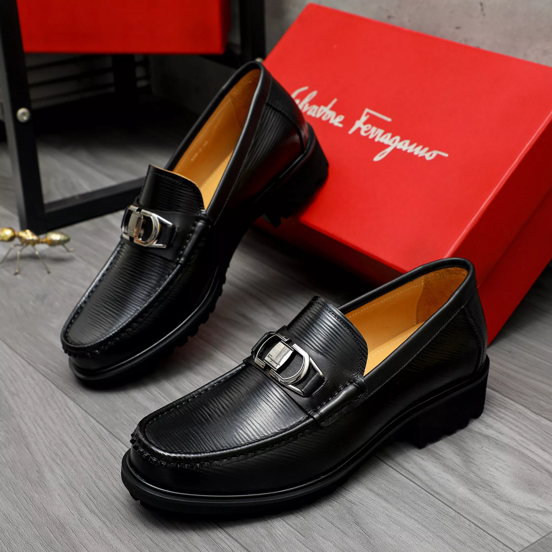 Salvatore Ferragamo Leather Shoes For Men NewStyle 6015