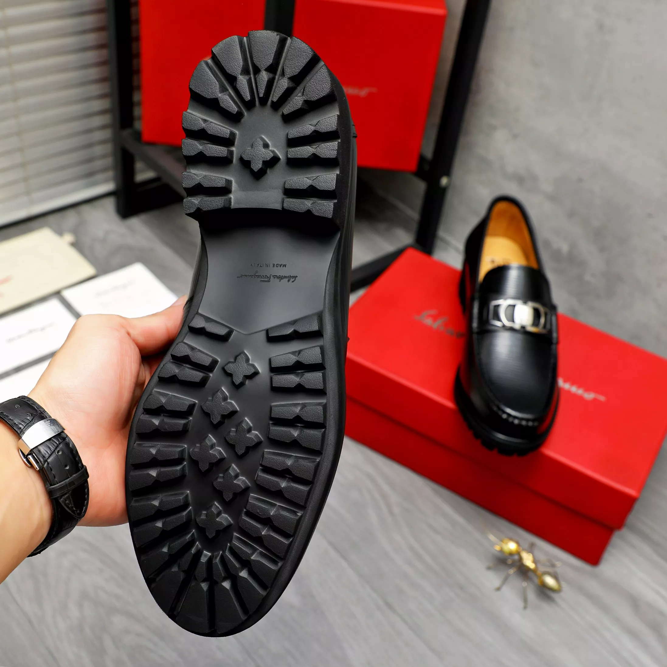 Salvatore Ferragamo Leather Shoes For Men NewStyle 6015