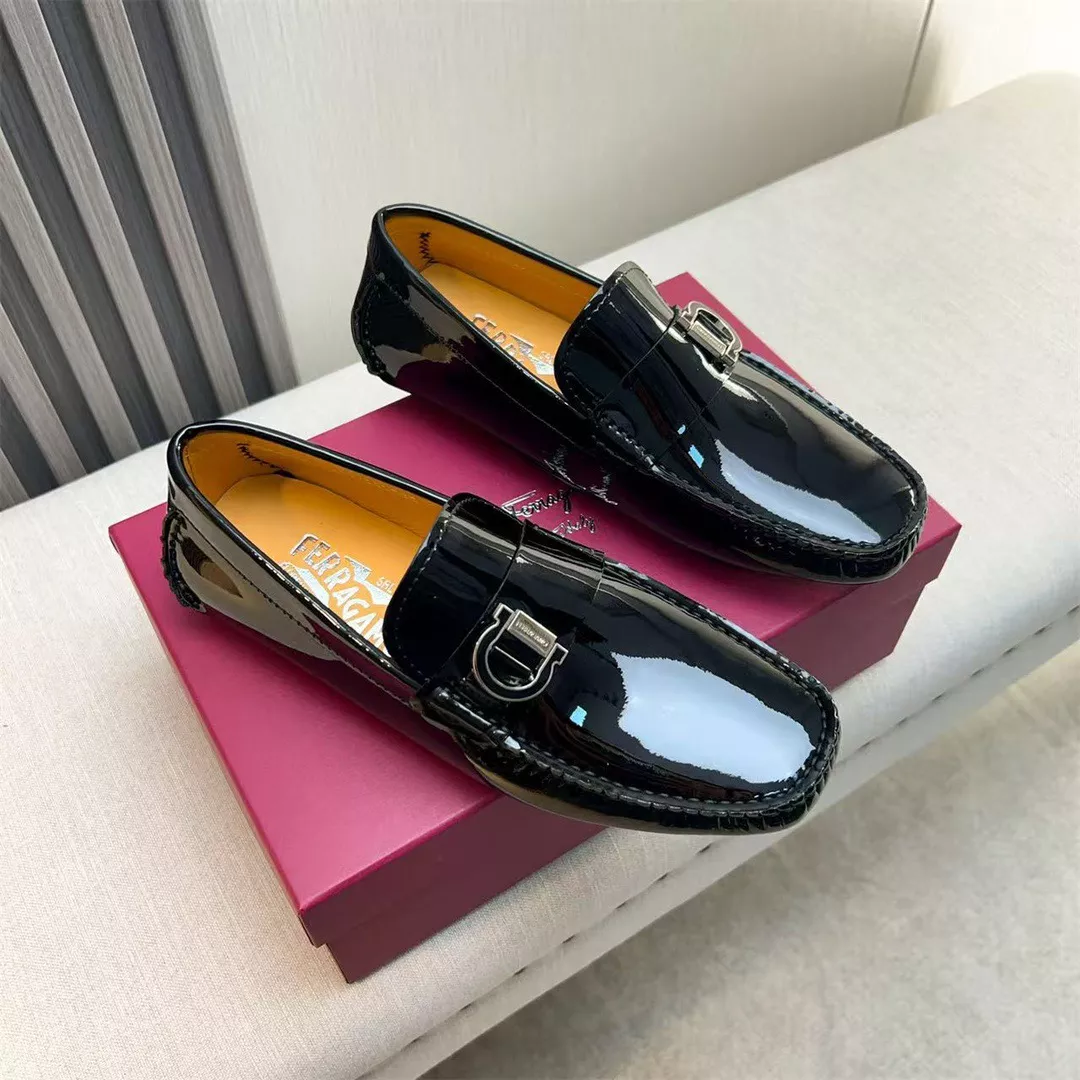 Salvatore Ferragamo Leather Shoes For Men NewStyle 8675