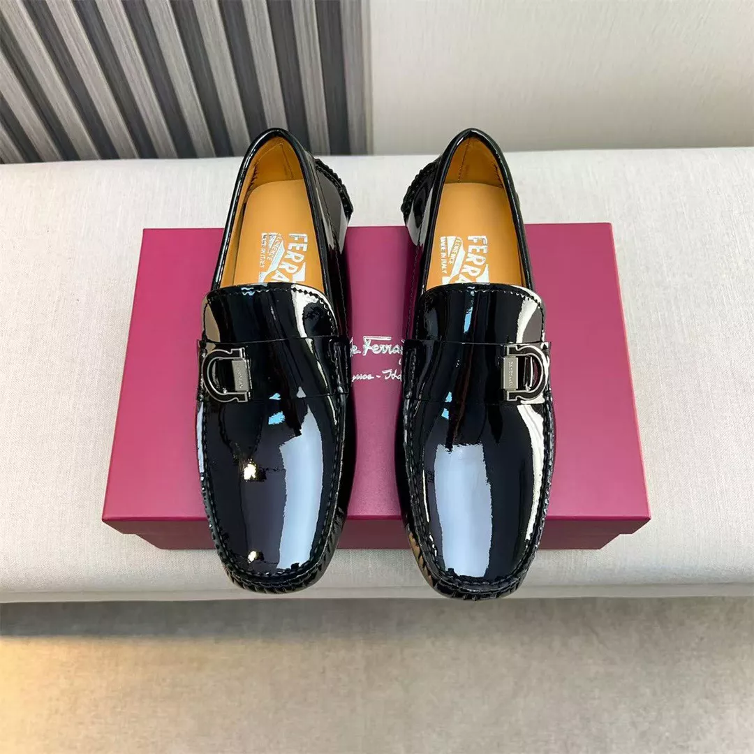 Salvatore Ferragamo Leather Shoes For Men NewStyle 8675