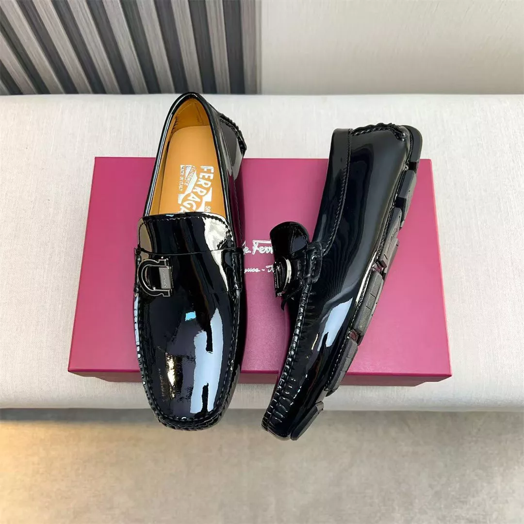 Salvatore Ferragamo Leather Shoes For Men NewStyle 8675