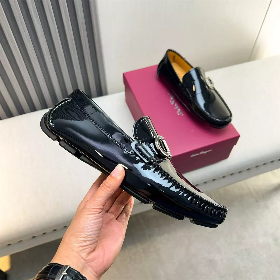 Salvatore Ferragamo Leather Shoes For Men NewStyle 8675