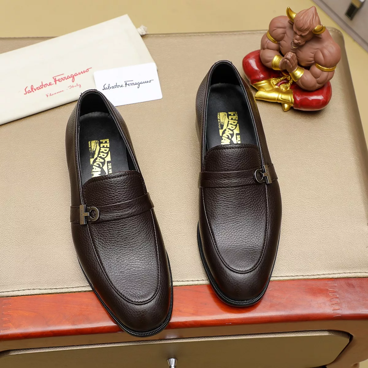 Salvatore Ferragamo Leather Shoes For Men Soft 8201
