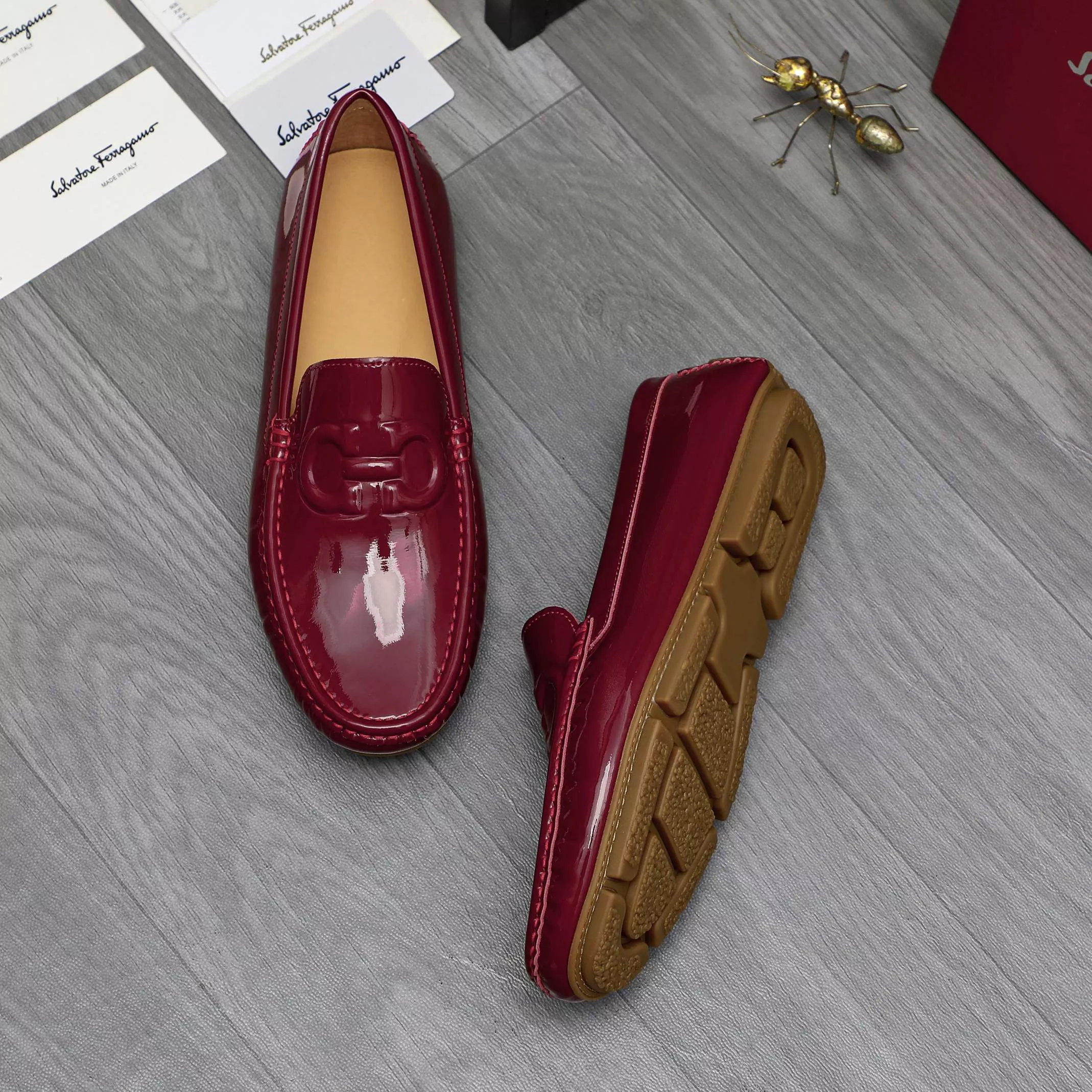 Salvatore Ferragamo Leather Shoes For Men Sophisticated 4924