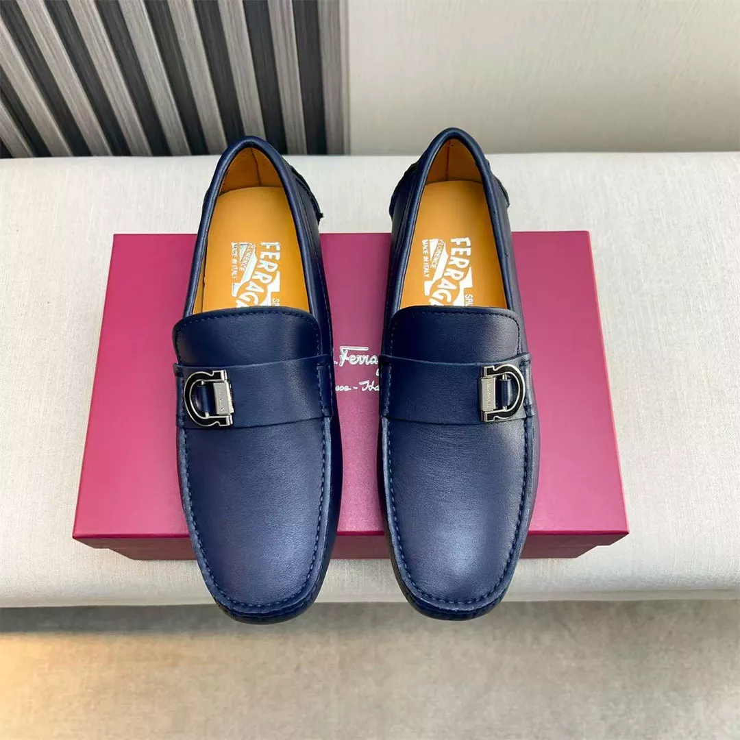 Salvatore Ferragamo Leather Shoes For Men Stylish 762