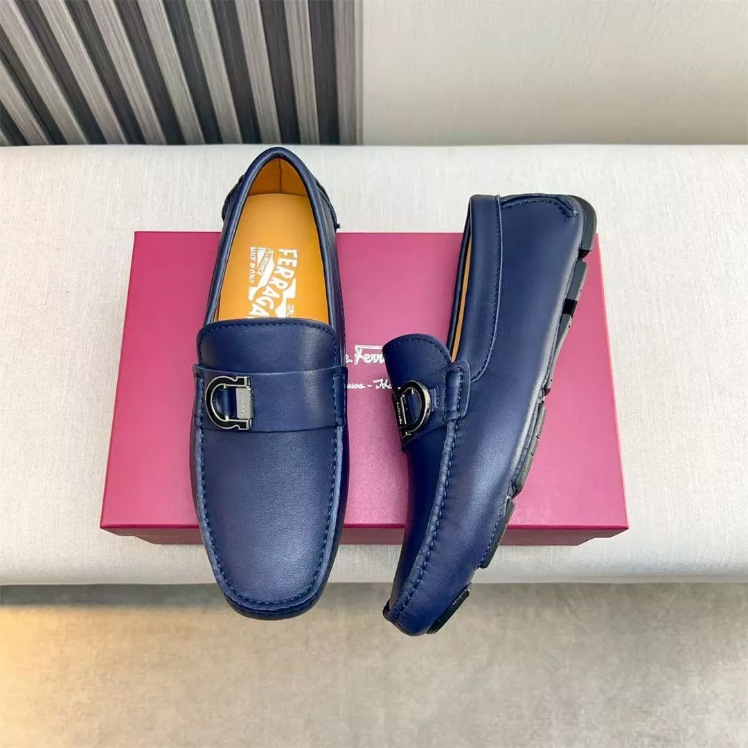 Salvatore Ferragamo Leather Shoes For Men Stylish 762