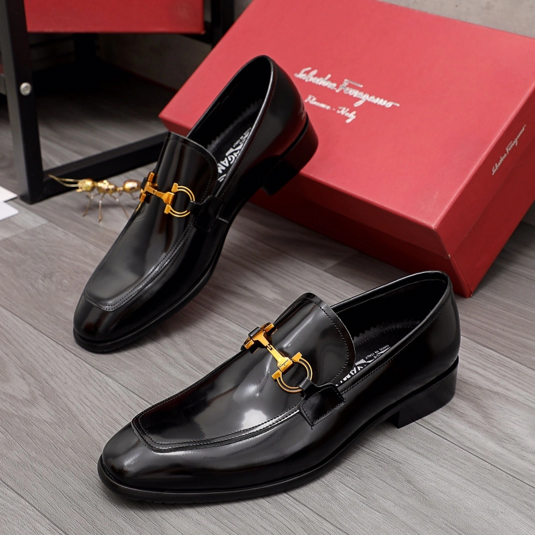 Salvatore Ferragamo Leather Shoes For Men Trendy 226