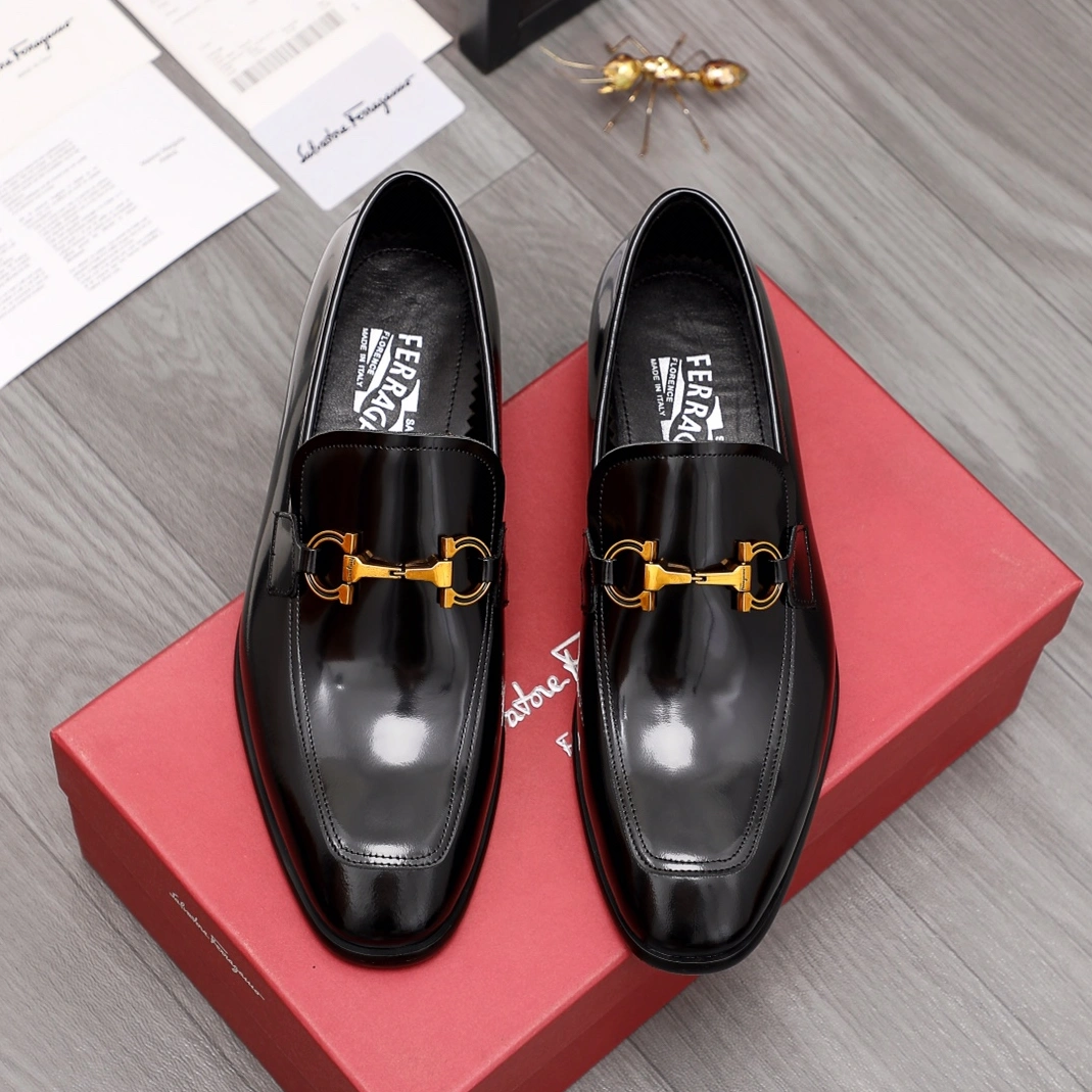 Salvatore Ferragamo Leather Shoes For Men Trendy 226