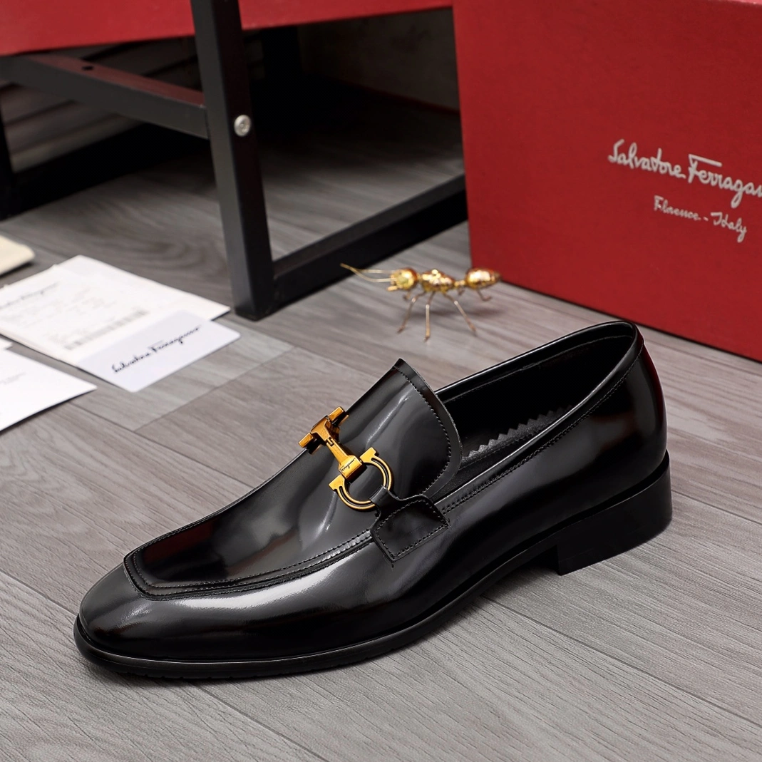 Salvatore Ferragamo Leather Shoes For Men Trendy 226