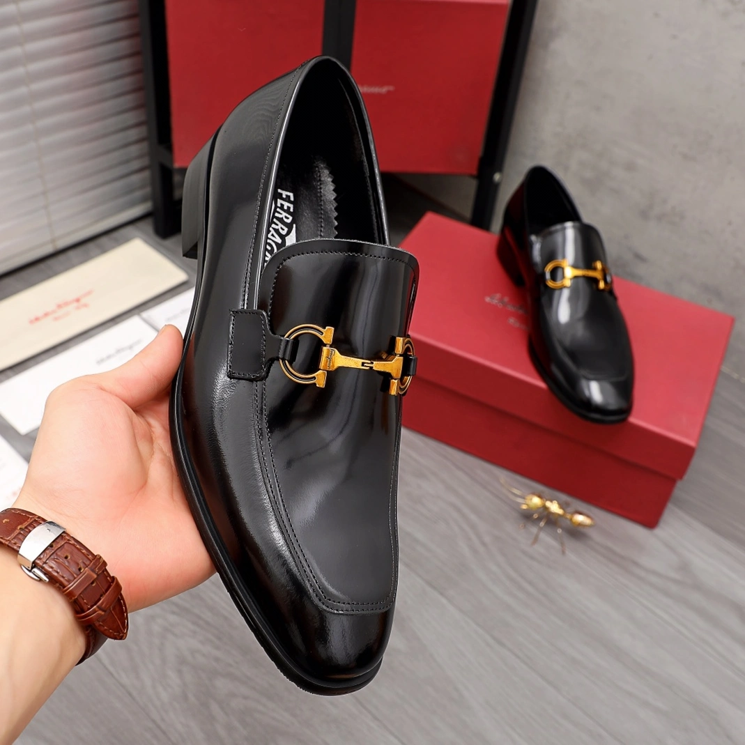 Salvatore Ferragamo Leather Shoes For Men Trendy 226