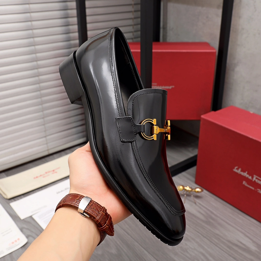 Salvatore Ferragamo Leather Shoes For Men Trendy 226
