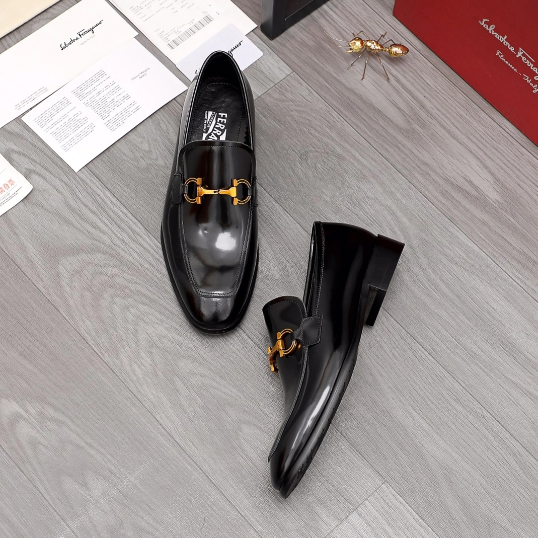 Salvatore Ferragamo Leather Shoes For Men Trendy 226