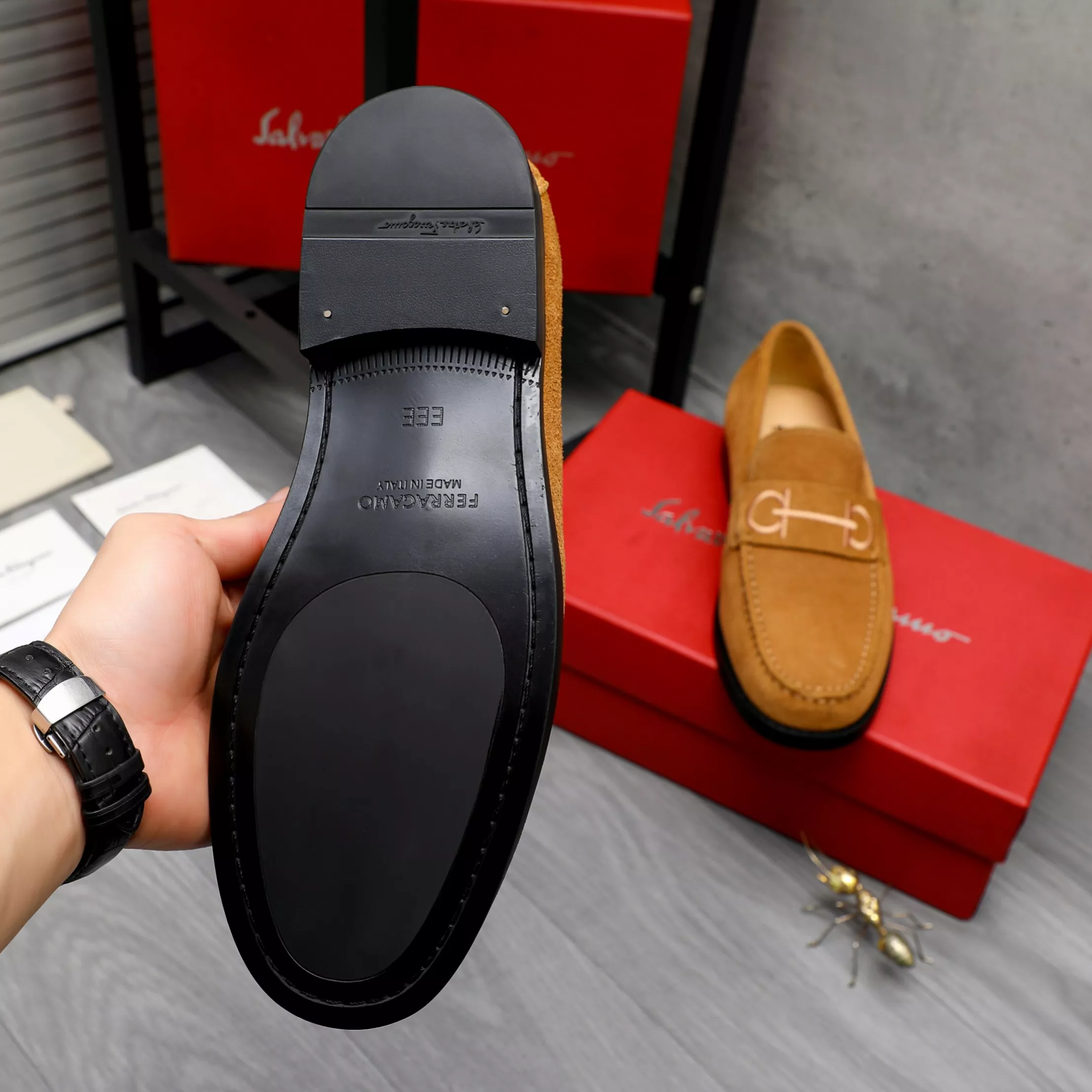 Salvatore Ferragamo Leather Shoes For Men Trendy 290