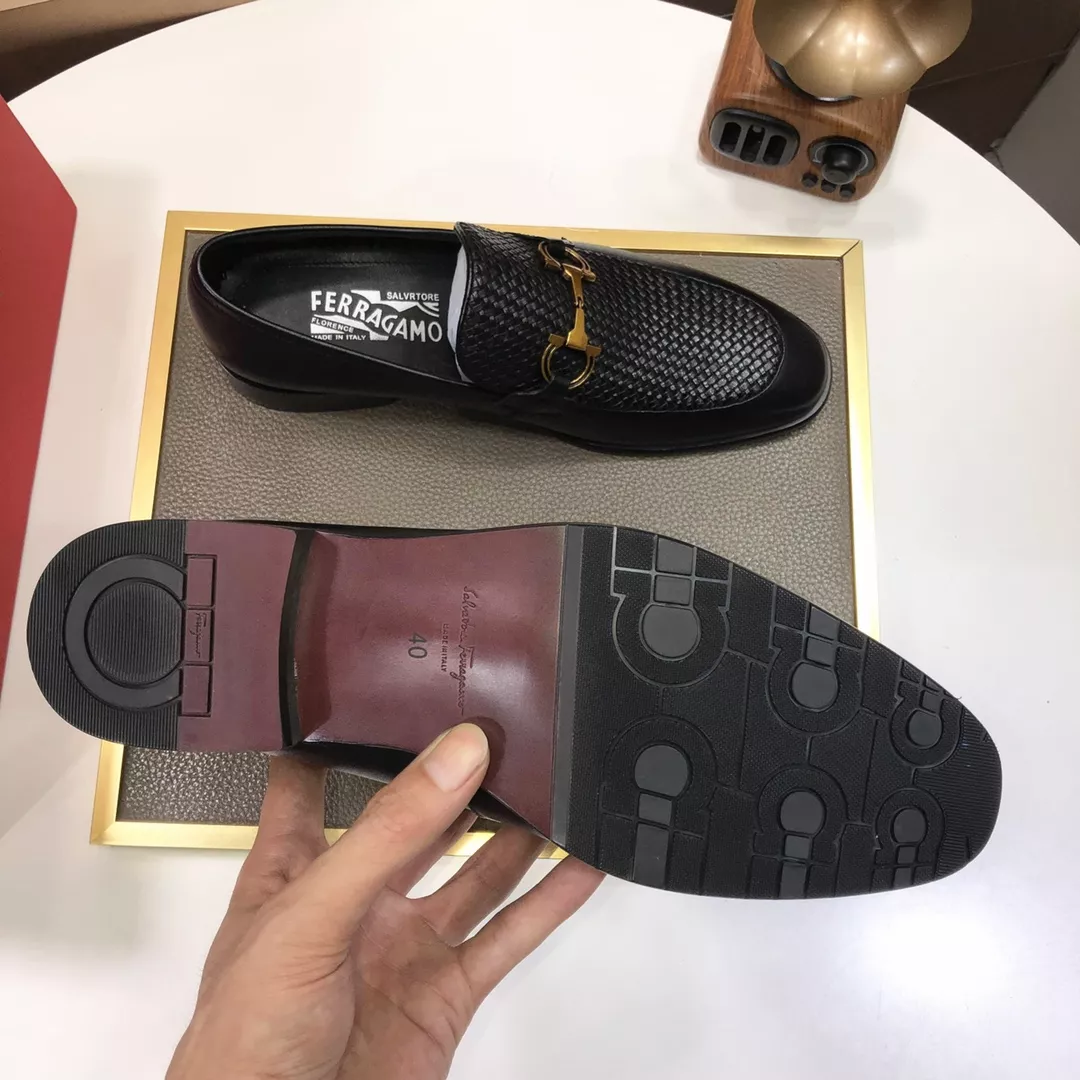 Salvatore Ferragamo Leather Shoes For Men Trendy 5728