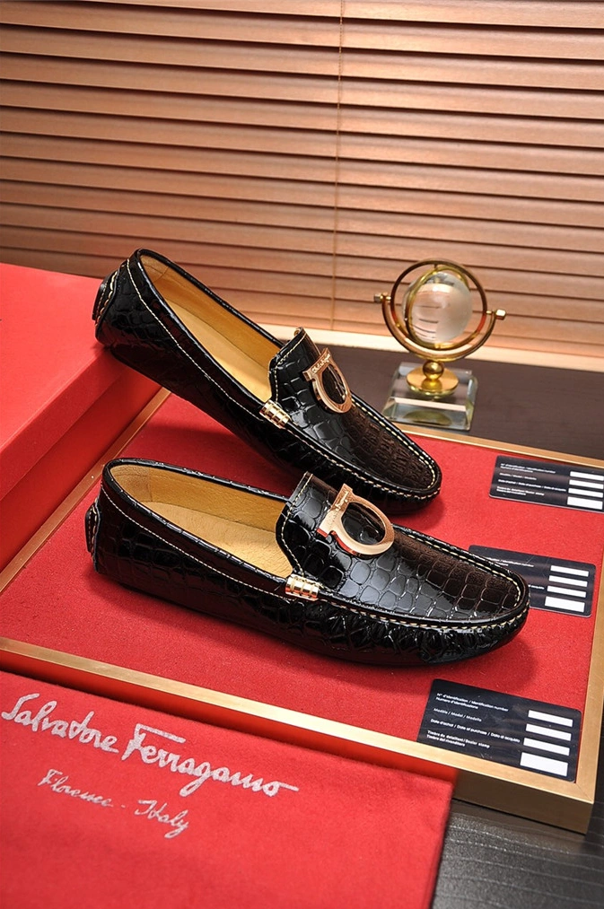 Salvatore Ferragamo SF Leather Shoes For Men EyeCatching 1743