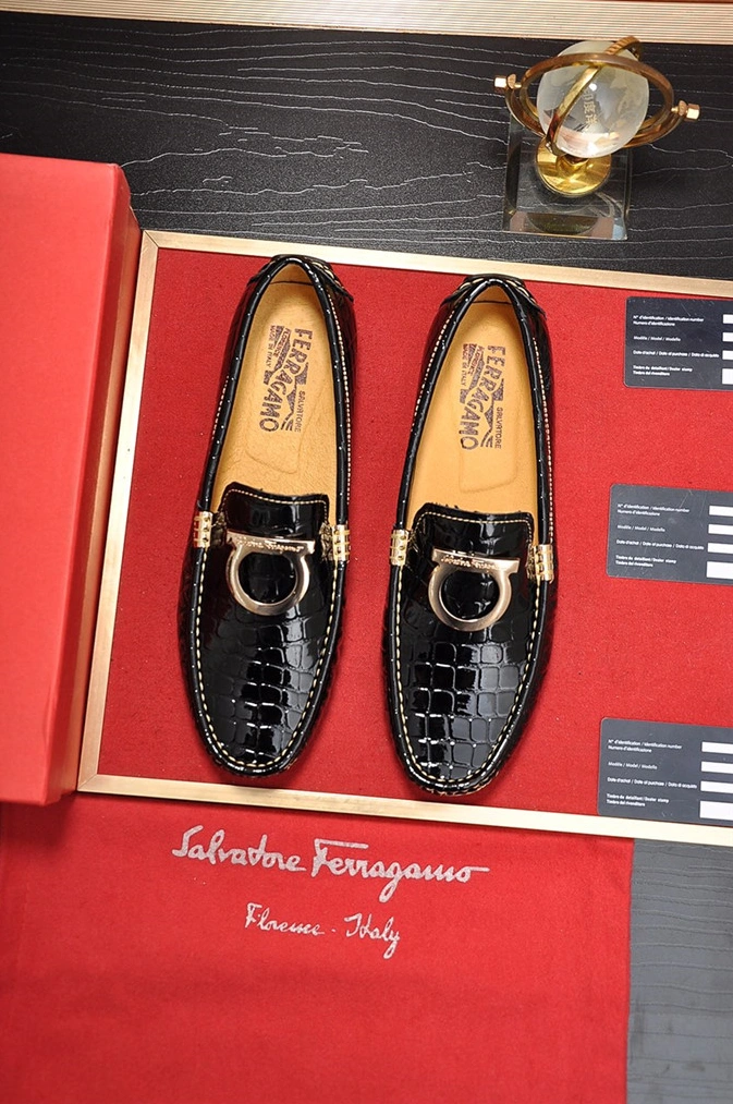 Salvatore Ferragamo SF Leather Shoes For Men EyeCatching 1743