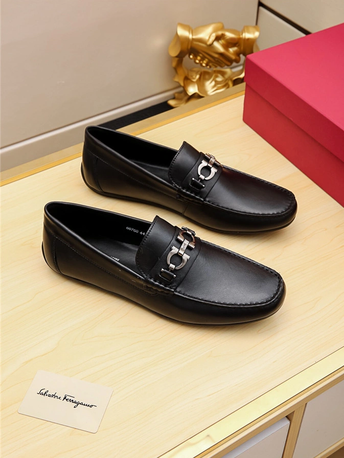 Salvatore Ferragamo SF Leather Shoes For Men Trendy 2964