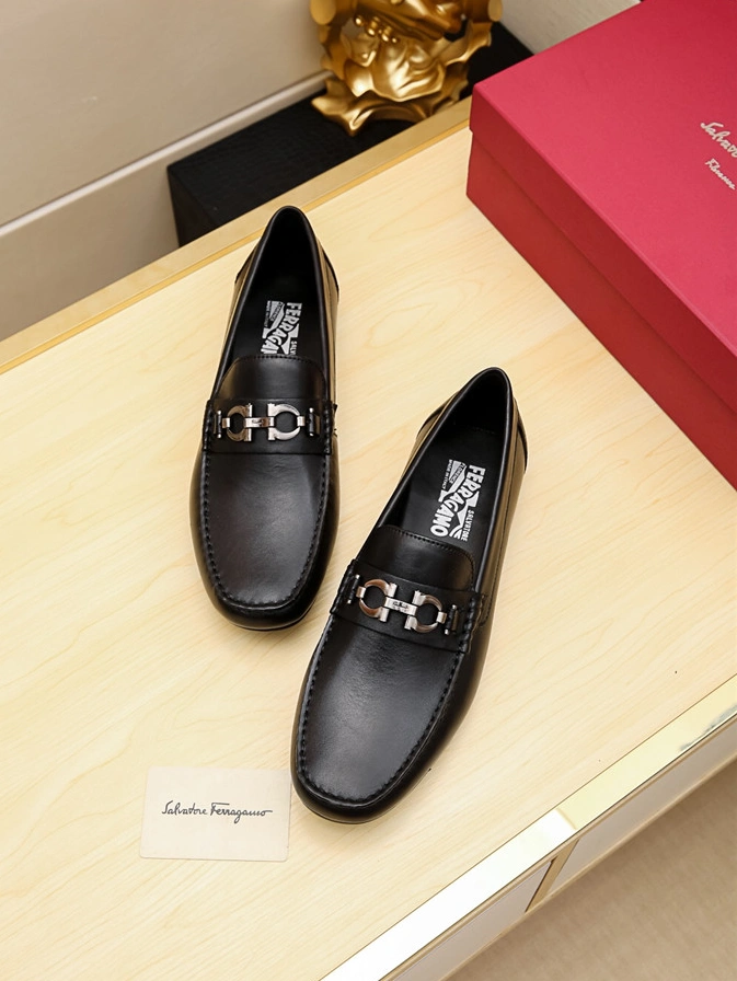 Salvatore Ferragamo SF Leather Shoes For Men Trendy 2964
