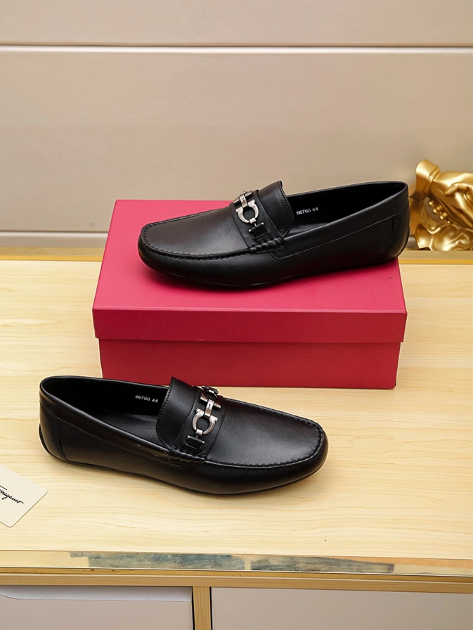 Salvatore Ferragamo SF Leather Shoes For Men Trendy 2964