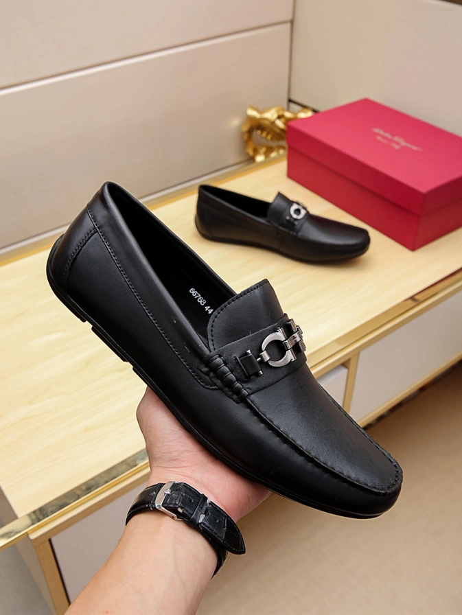 Salvatore Ferragamo SF Leather Shoes For Men Trendy 2964