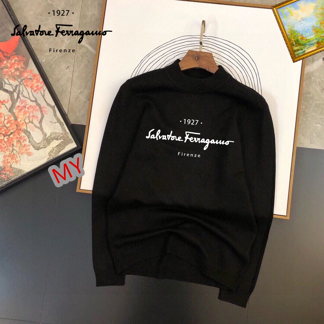 Salvatore Ferragamo Sweaters Long Sleeved For Men StreetReady 7206