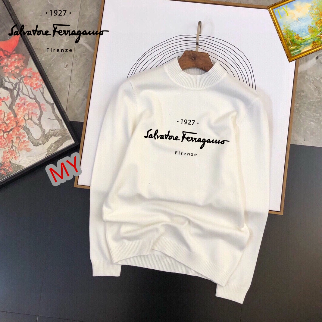 Salvatore Ferragamo Sweaters Long Sleeved For Men Unique 3697