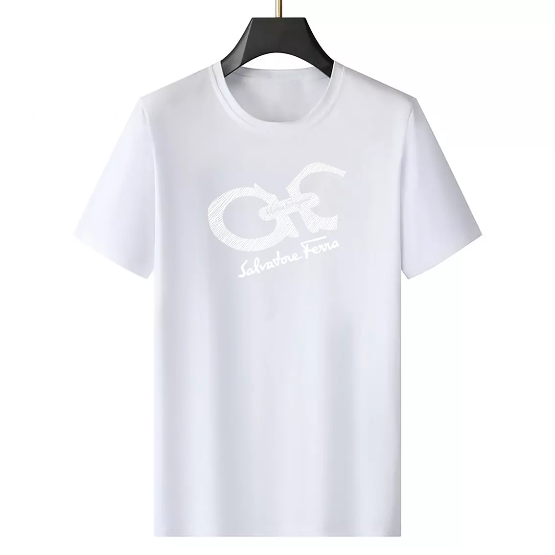 Salvatore Ferragamo T-Shirts Short Sleeved For Men Compact 8169