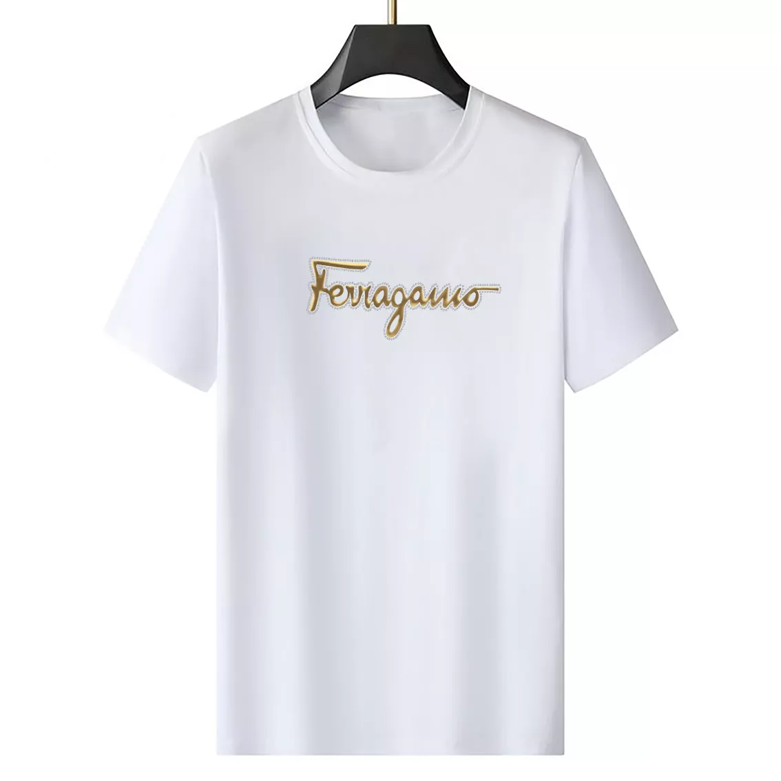 Salvatore Ferragamo T-Shirts Short Sleeved For Men Durable 1411