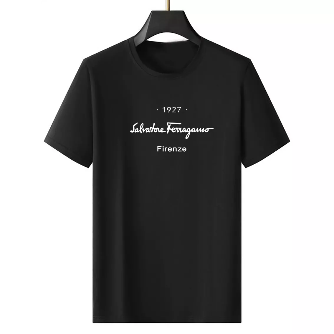 Salvatore Ferragamo T-Shirts Short Sleeved For Men Durable 9522
