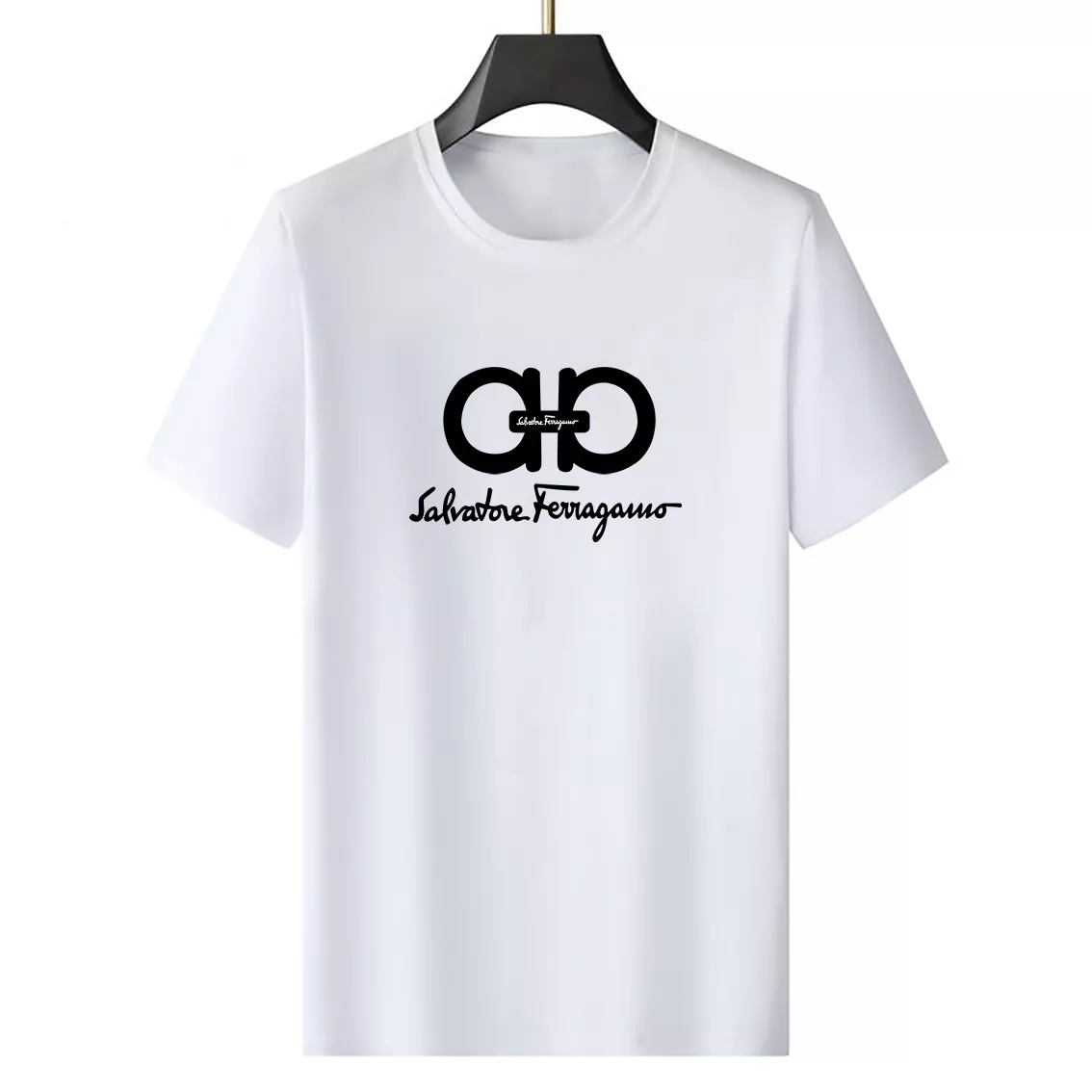 Salvatore Ferragamo T-Shirts Short Sleeved For Men Fashionable 3658