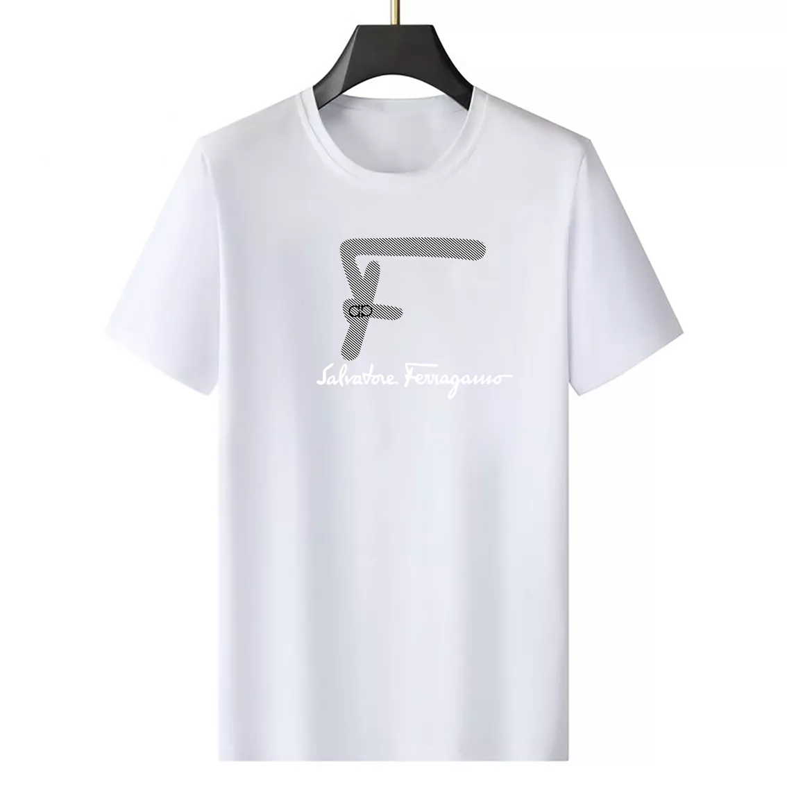 Salvatore Ferragamo T-Shirts Short Sleeved For Men Fashionable 4613