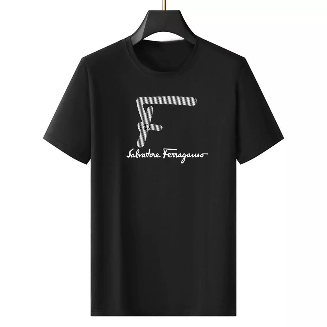Salvatore Ferragamo T-Shirts Short Sleeved For Men Soft 398