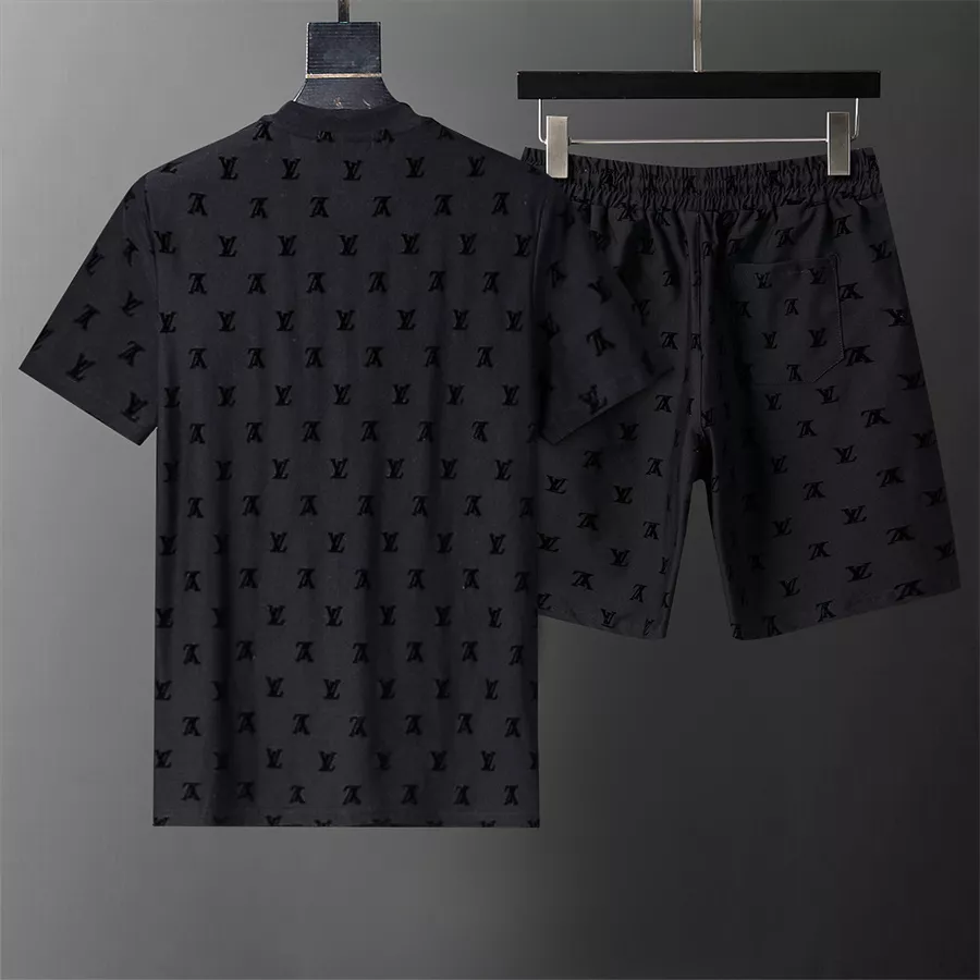 Sleek 1616 Louis Vuitton LV Tracksuits Short Sleeved For Men
