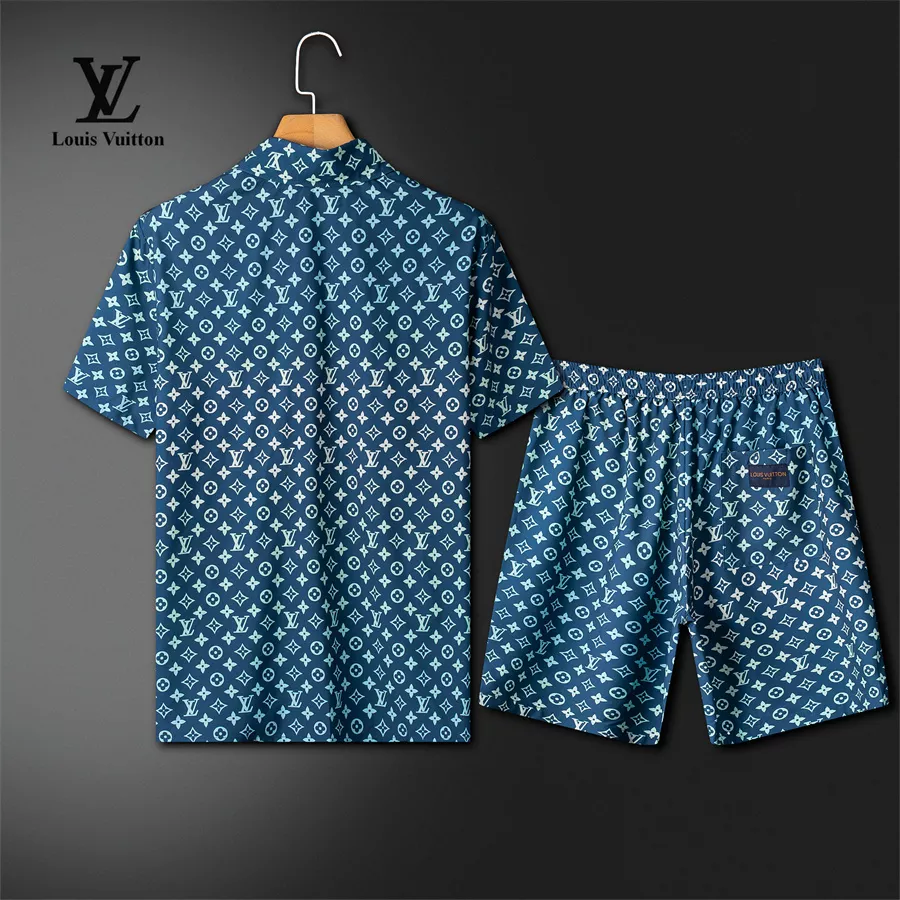 Sleek 1942 Louis Vuitton LV Tracksuits Short Sleeved For Men
