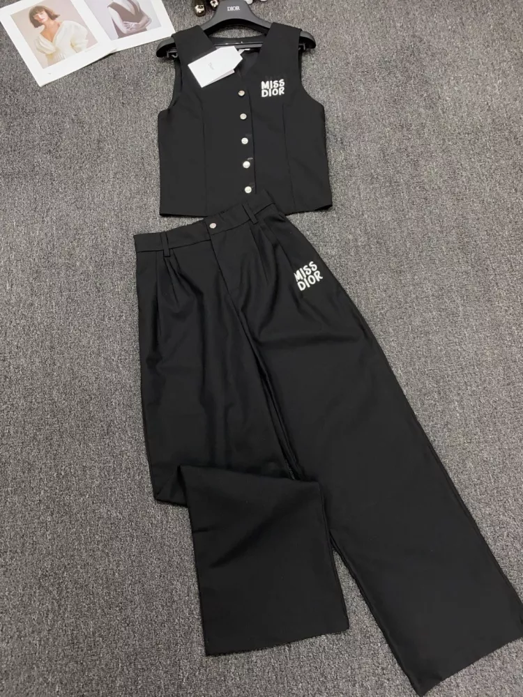 Sleek 2742 Christian Dior Tracksuits Sleeveless For Women