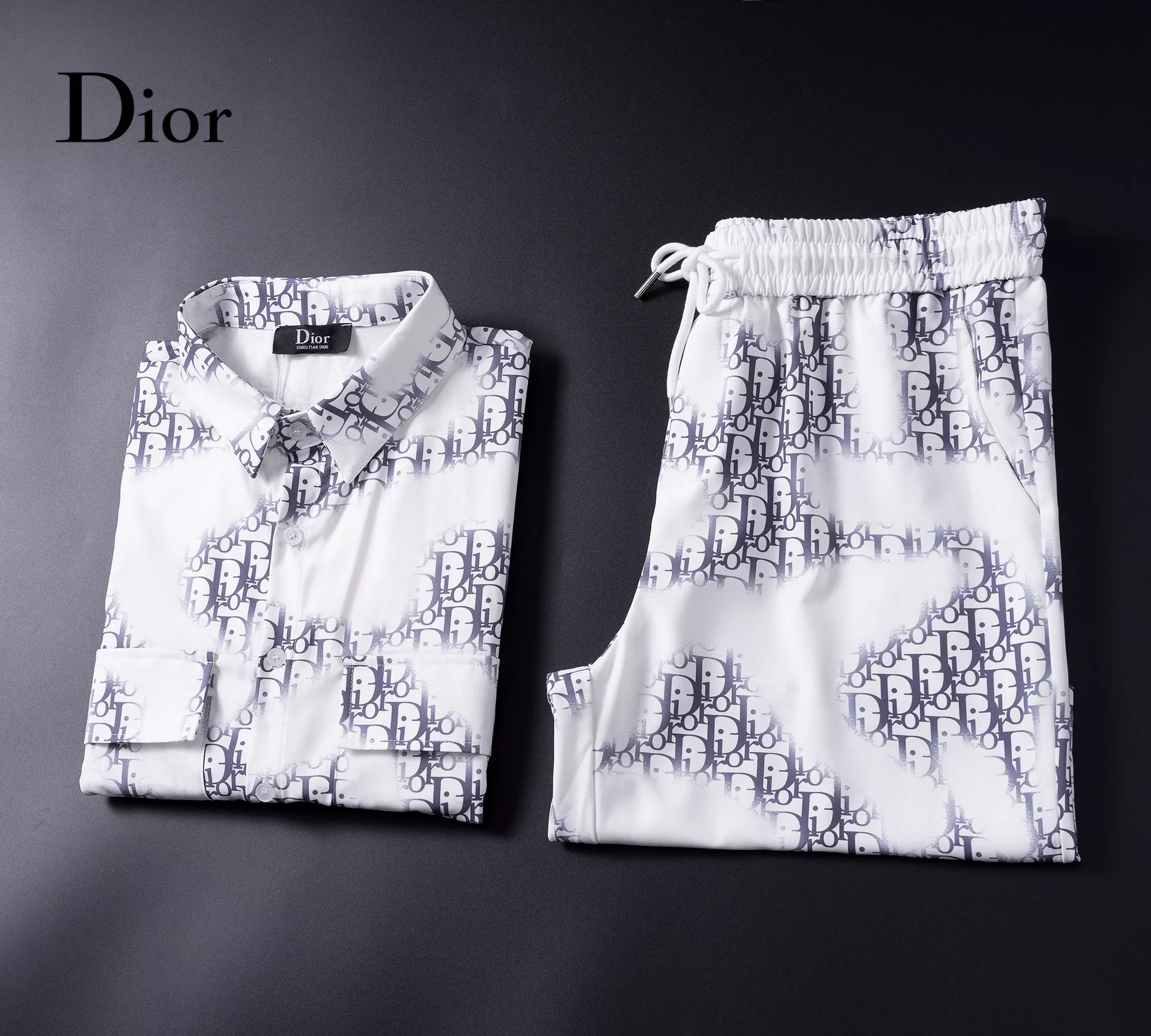 Sleek 2811 Christian Dior Tracksuits Short Sleeved For Men