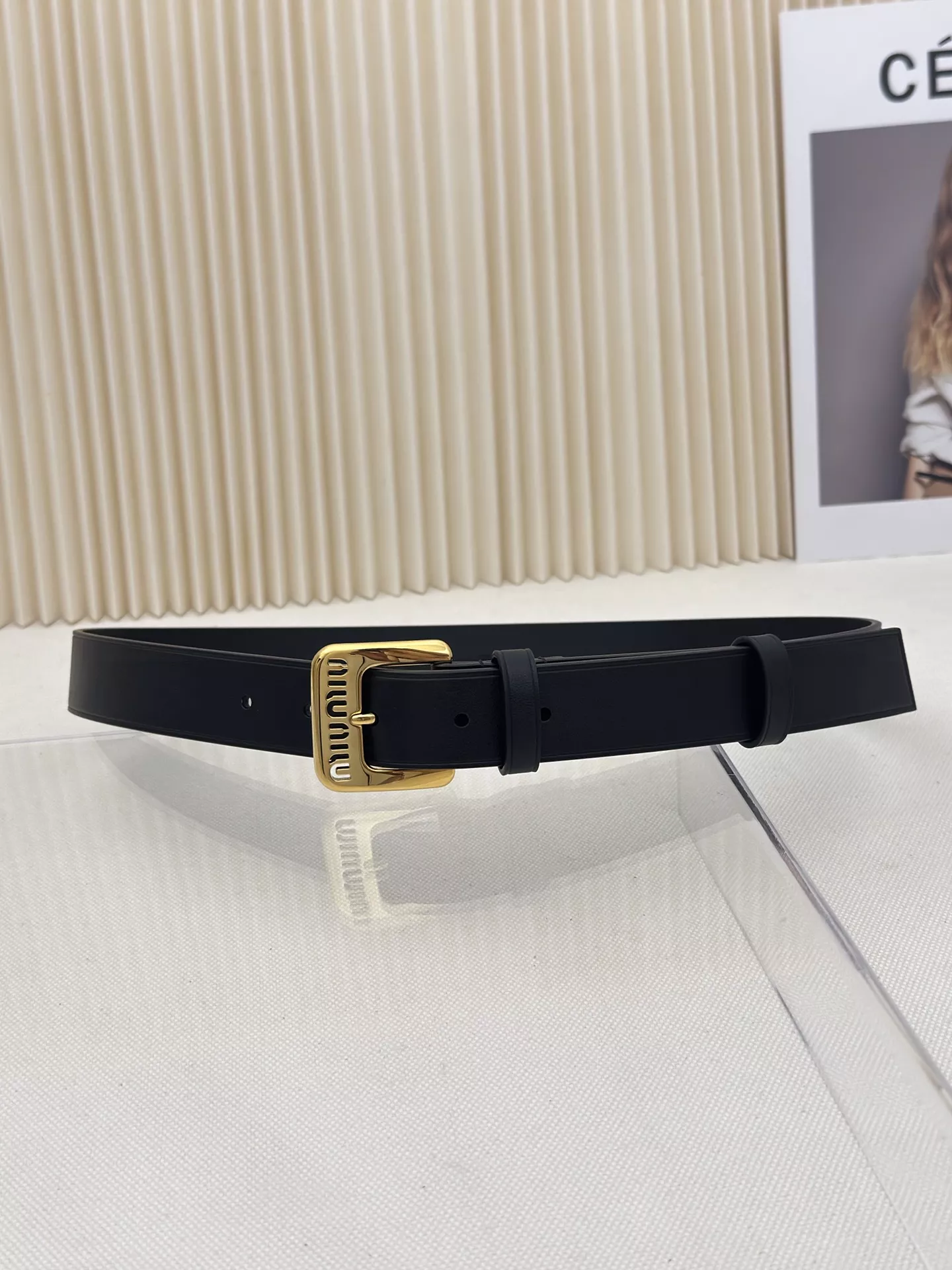 Sleek 2863 MIU MIU AAA Quality Belts In 3.0cm For Women