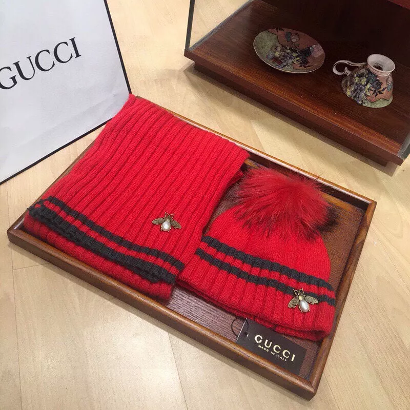Sleek 3179 Gucci Hat and Scarf Set
