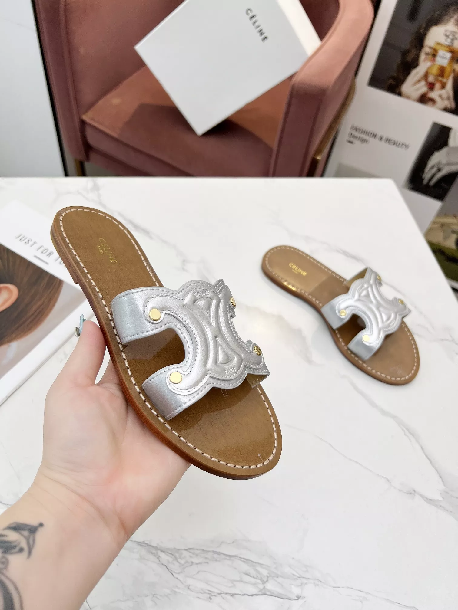 Sleek 3313 Celine Slippers For Women