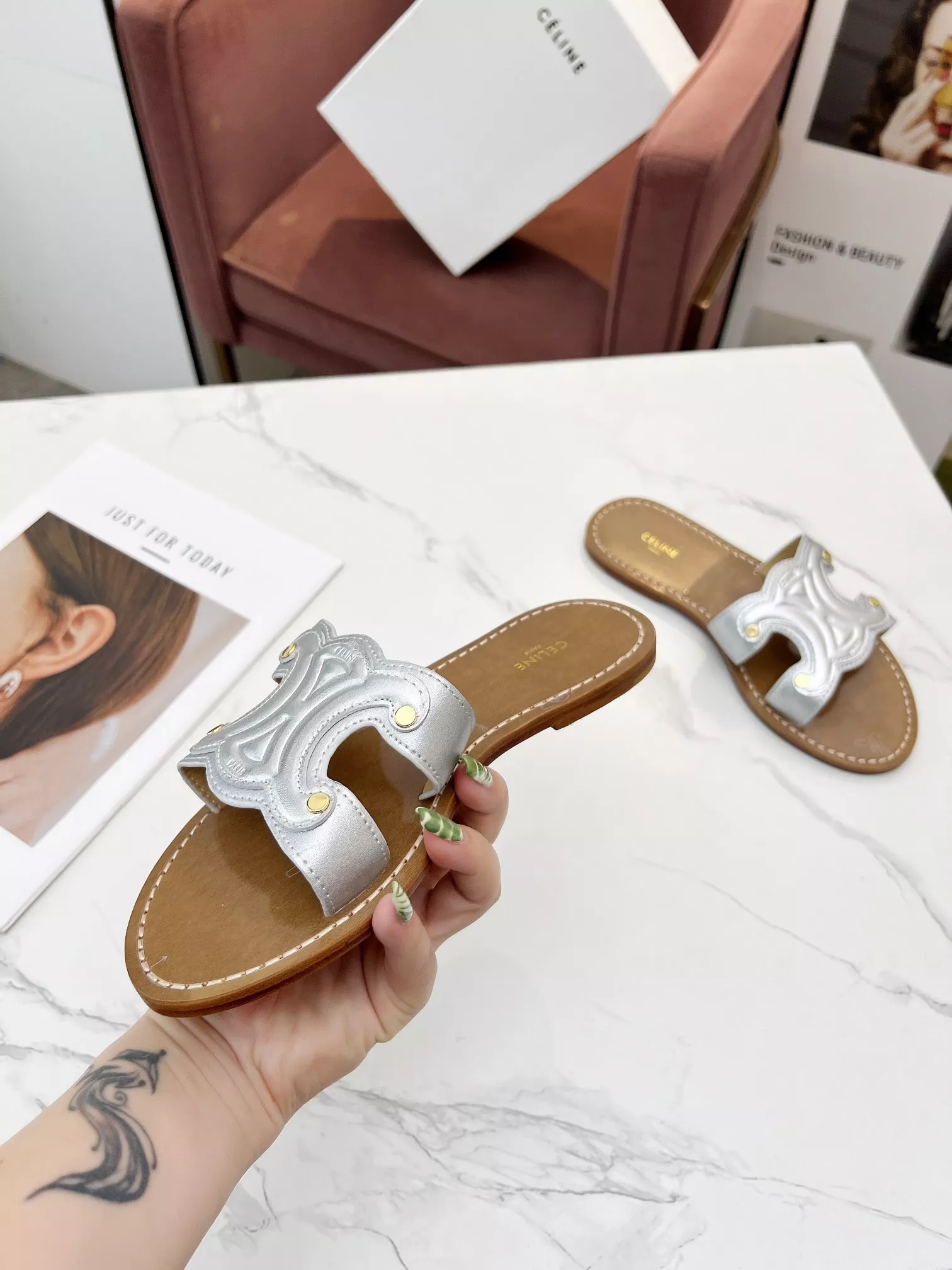 Sleek 3313 Celine Slippers For Women